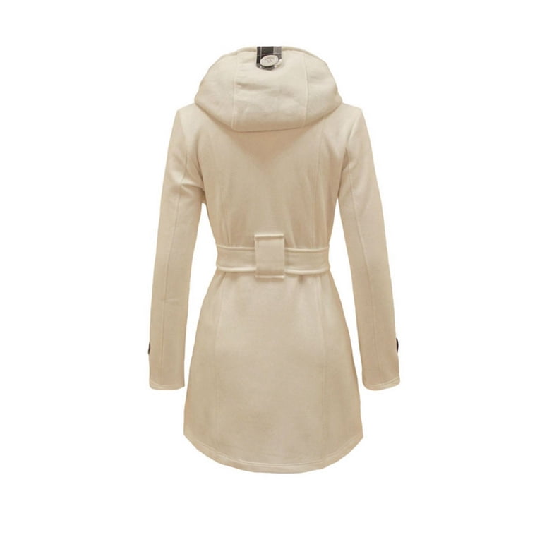 hoksml Plus Size Hoodied Faux Coa for Women, Fashion Jacket Winter