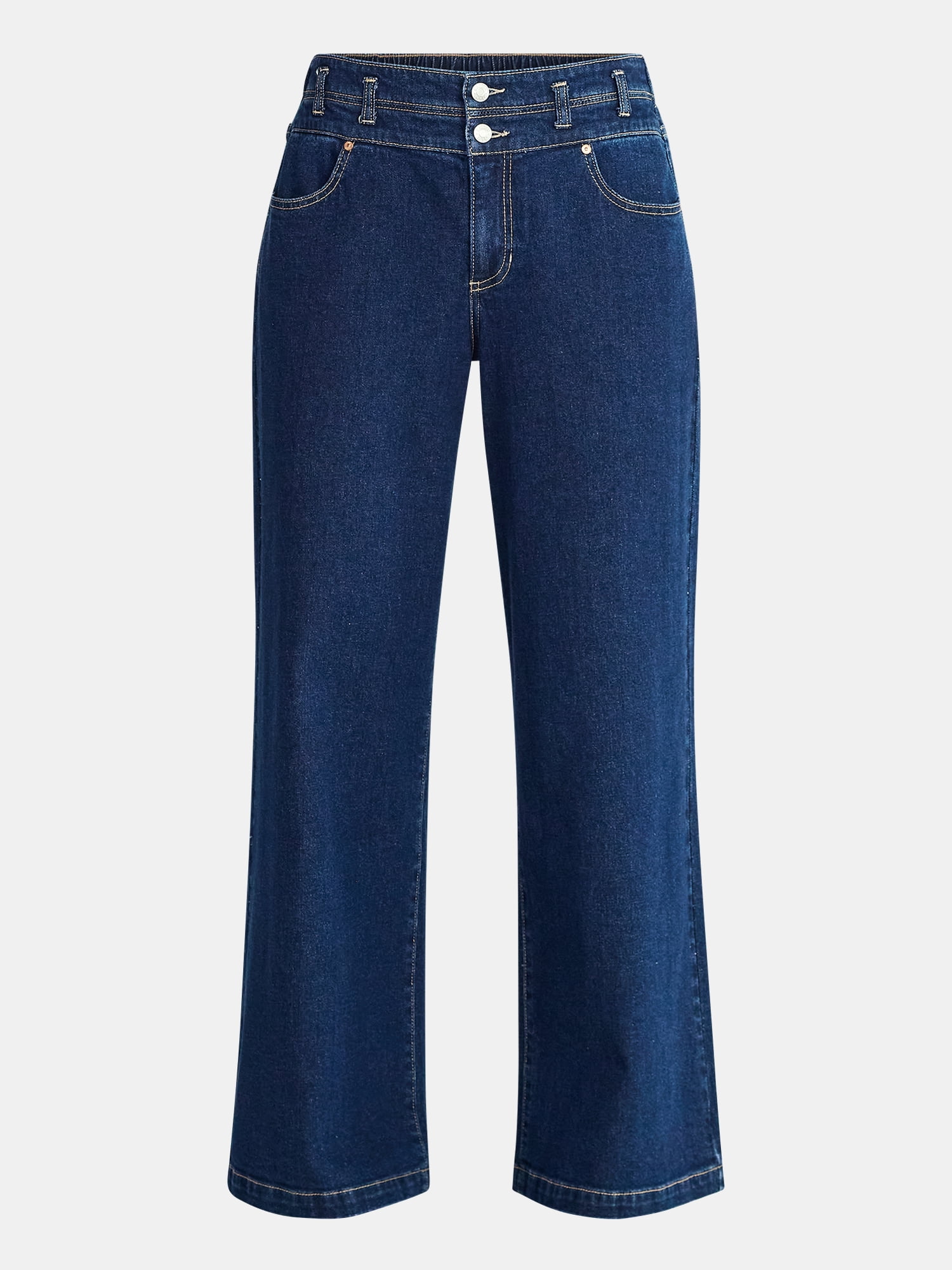 Madden NYC Women's Stacked Waist Relaxed Jean, 31" Inseam, Sizes XXS-XXL