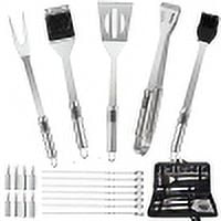 Kit de accesorios para barbacoa: 20 piezas de herramientas d