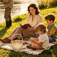 thumbnail image 4 of Empty Picnic Basket Wicker Picnic Hamper with Removable Liner for Outdoor Camping Park Family Picnic, A Storage Basket, 4 of 8