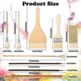 thumbnail image 4 of 9 Pieces Paint Brush Set Different Shapes Glaze Brush Ceramic Acrylic Watercolor Ceramic Painting Artist Rock, 4 of 5