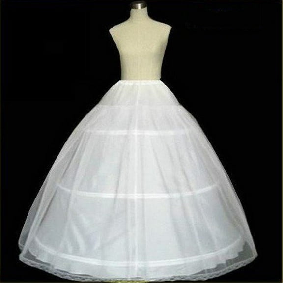 Pxiakgy skirts for women Full Shape 3 Hoop Skirt Ball Gown Petticoat Underskirt Slip For Wedding Dress White One size