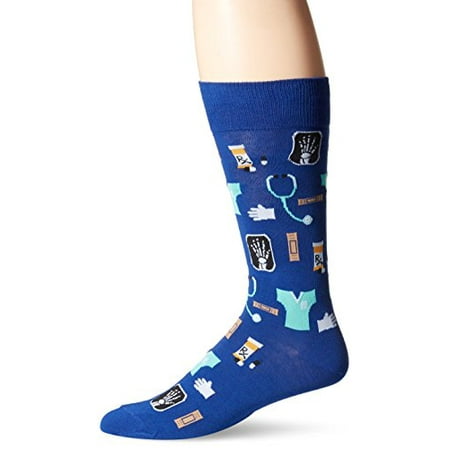 

Hot Sox Men s Occupation Novelty Fashion Casual Crew Socks Medical (Dark Blue) Shoe Size: 6-12