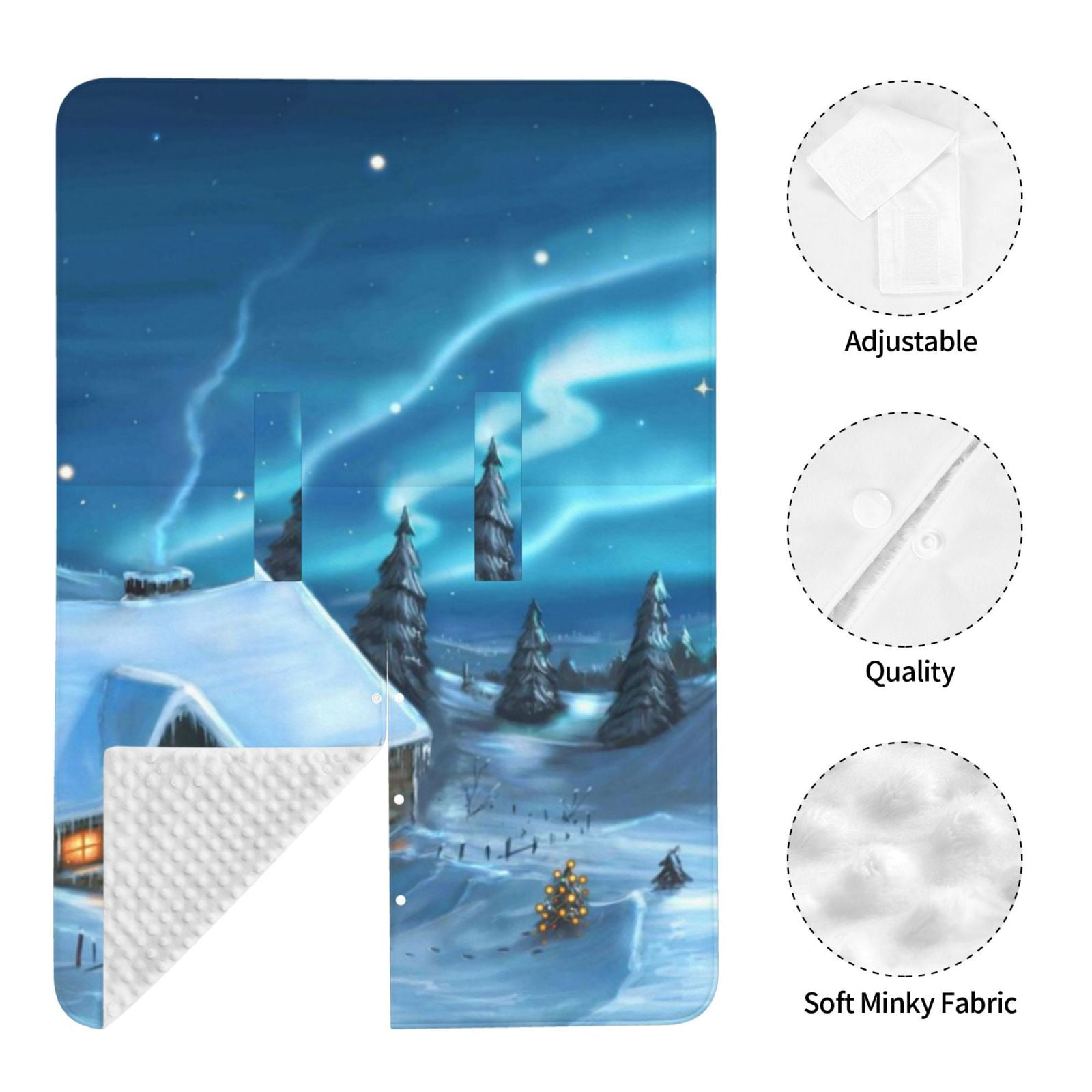 Naloa Mountain Cottage In Snow Baby Car Seat Cover, Breathable Baby Carrier Cover, Multiuse Baby Carrier Cover & Nursing Breastfeeding Cover