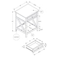 thumbnail image 3 of Accent Table - End - Side Table - 2 Tier - Nightstand - Antique White Veneer, 3 of 11