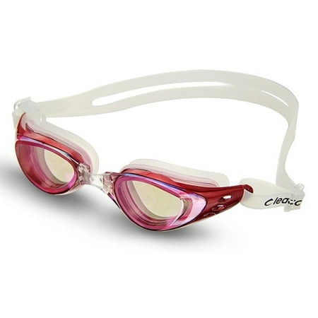 

Leacco DL603 Adjustable Unisex Adult Non Fogging Anti-UV Swimming Goggles Swim Glasses (Red)