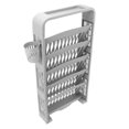 thumbnail image 1 of M Buder Librero Estantería Carrito Organizador Multiusos 6 Niveles con Ruedas para Libros y Útiles Escolares, Color Gris (72x37x10 cm / 28.3x14.6x3.9 in), 1 of 9