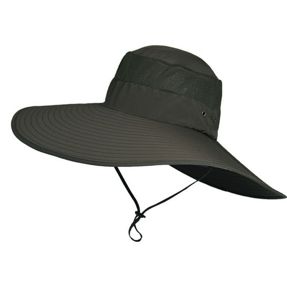 Outdoor Men Big Brim Sunhat Waterproof Fisherman Hat for Daily Wear