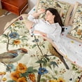 thumbnail image 4 of Feelyou Bird Flower Bedding Comforter Set 7pcs, Retro Chinese Style King Bedding Sets, 4 of 8