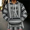 thumbnail image 2 of Mexican Baja Hoodie Hippie Surf Sweater Sweatshirt Color: Grey Size: M, 2 of 4