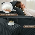thumbnail image 6 of Muumblus Modular Sectional Sofa, Oversized L-Shape Cloud Couch, Modern Corduroy Sleeper Couches for Living Room, No Assembly Required, Dark Grey (Right Facing Chaise), 6 of 11
