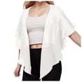 thumbnail image 1 of YOUSNH Châles et Étoles en Mousseline pour Femmes, Ouvert à l'Avant, Cardigan à Nouer pour Robe de Soirée, Châles et Étoles pour Robes de Soirée, Transparent, Taille Unique, 1 of 7