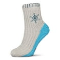 thumbnail image 2 of Legmogue Women's Snowflake Block Chenille Non-Skid Slipper Sock - Womens - Female, One Size, Dove, 2 of 11