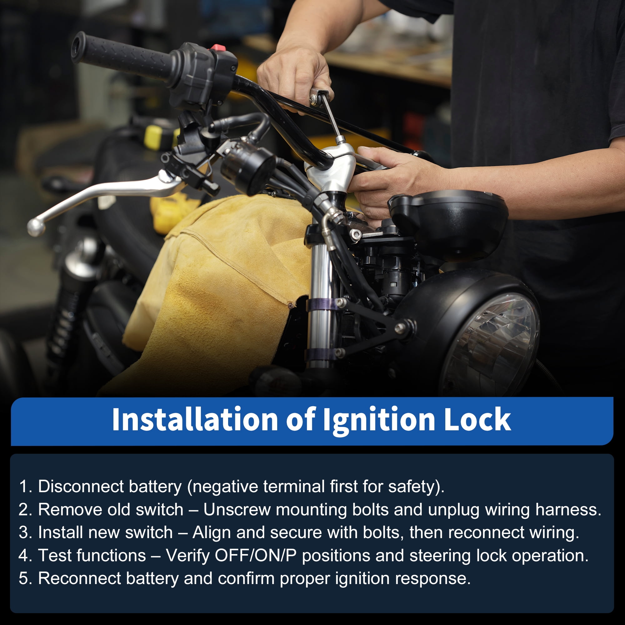 Unique Bargains Motorcycle Ignition Switch for Kawasaki EN400 EN500 VN400 270051188