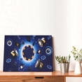 thumbnail image 4 of Naloa Blue Casino Print Canvas Picture,Wall Pictures, Modern Decorative Poster,Art Prints for Bedroom, Toilet, 40 x 30 cm, Built-in Wooden Frame, 4 of 6