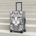 thumbnail image 4 of Salouo Intricate Cat Mandala Pattern Travel Dust-proof Suitcase Cover, Softside Suitcase Protector Luggage Cover Protector for 18-32inch ,Not Included Suitcase, 4 of 8