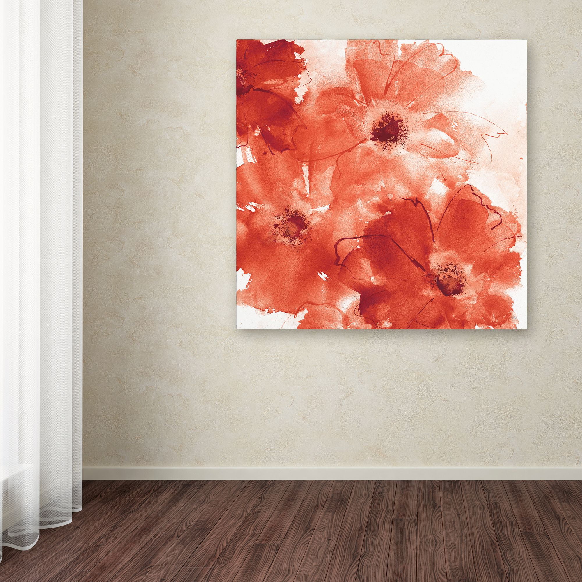 Trademark Fine Art 'Seashell Cosmos II Red and Orange' Canvas Art by Chris Paschke