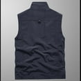 thumbnail image 3 of hopeusince Men's Sports Winter Sleeveless Vest Jacket Zipper Pockets Lightweight Breathable Outdoor Travel Quick Dry Stand Collar Waistcoat Dark Blue XXXL, 3 of 3