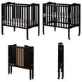 Dream On Me 2in1 Lightweight Folding Portable Crib, Black