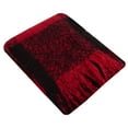 thumbnail image 3 of Chandler 100% Acrylic Buffalo Check Throw Blanket 50"x60" Burgundy/Black, 3 of 5