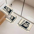 thumbnail image 4 of 4PCS Vintage Bigfoot Sasquatch Shower Curtain Sets,Funny Animal Bathroom Sets with Non-Slip Rugs,Toilet Lid Cover,Bath Mat,Shower Curtain with 12 Hooks Farmhouse Bathroom Sets Decor, 4 of 6
