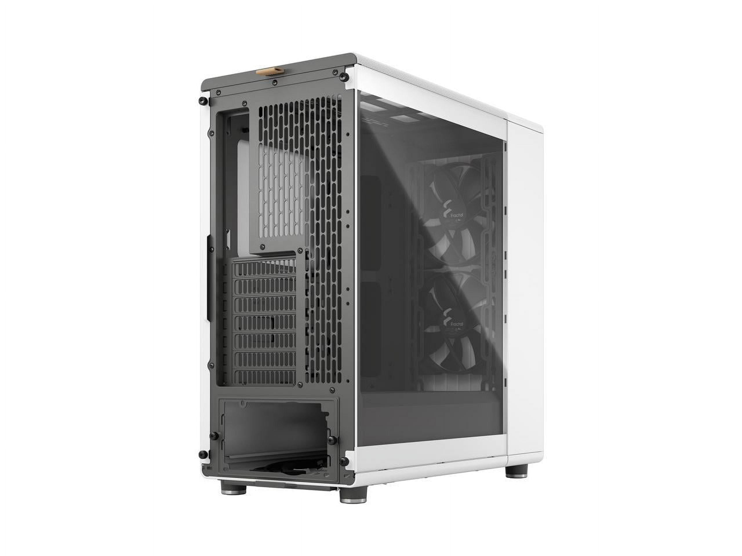 Fractal Design North ATX mATX Mid Tower PC Chassis with Walnut Front and  Tempered Glass Window Side Panel - Chalk White FD-C-NOR1C-04