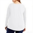 thumbnail image 4 of Horkkom Plus Size Tops for Women Casual V Neck Long Sleeve Shirts Fall Solid Color Blouse XL, 4 of 6