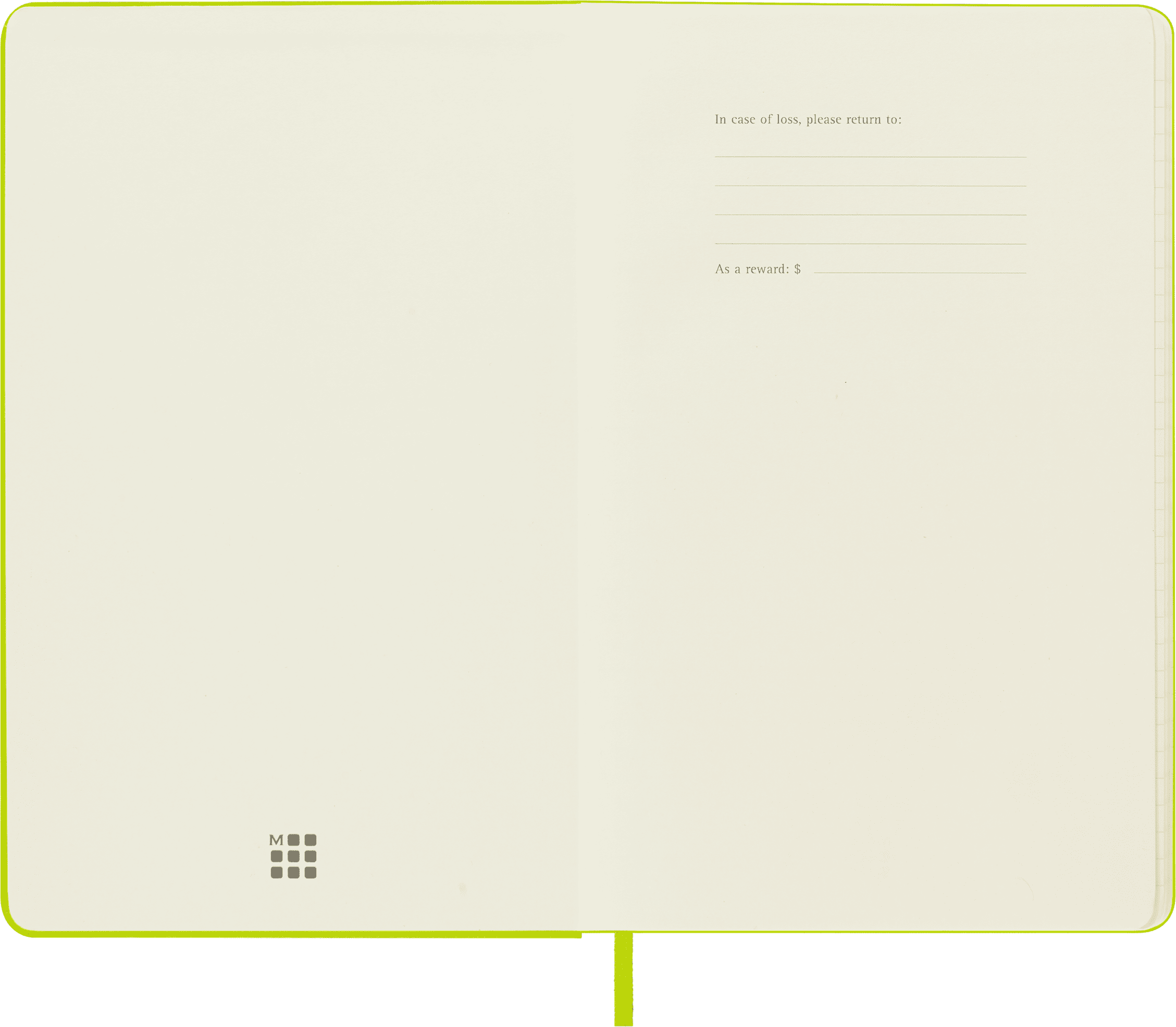 Moleskine Classic Notebook, Hard Cover, Large (5" x 8.25"), Ruled, Lemon Green