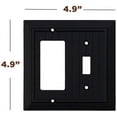 thumbnail image 2 of Sleeklighting 2 Pack Classic Black Beadboard Outlet Covers | Toggle/Decorator, 2 of 6
