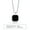 Silver, variant on White Shell Black Square Pendant Necklace Stainless Steel with 60cm Chain