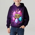 thumbnail image 4 of Sudadera con capucha para niño, para niño, con estampado de Feliz Día de Pascua, color, manga larga, informal, deportiva, con capucha, sudadera con capucha de manga larga, top con inserciones en los h, 4 of 5