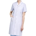 thumbnail image 1 of Lab Coat Female Costume Professional White Soft Comfortable Laboratory Coat for Short Sleeved XXL, 1 of 9