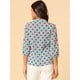 thumbnail image 5 of Día de San Patricio Blusa Con Cuello De Pajarita Y Puños Elásticos Con Hombros Descubiertos Y Lunares Para Mujer Lago azul M, 5 of 6