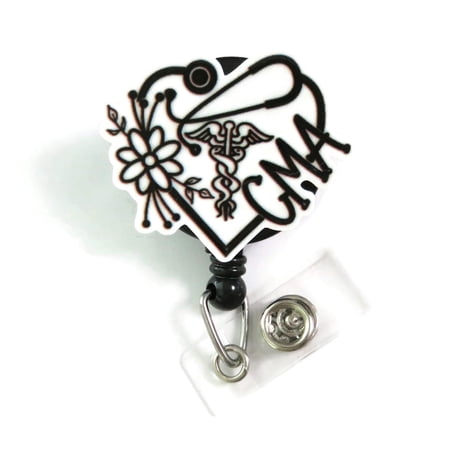 CMA Badge Reel – Certified Medical Assistant ID Holder, MA Gift for Nurses or Grads | Scrapheart