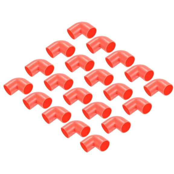 Conduit Coupler 90 Degree Elbow Pipe Fittings 20 mm Red Change Direction for DIY Electrical Conduit Pack of 30