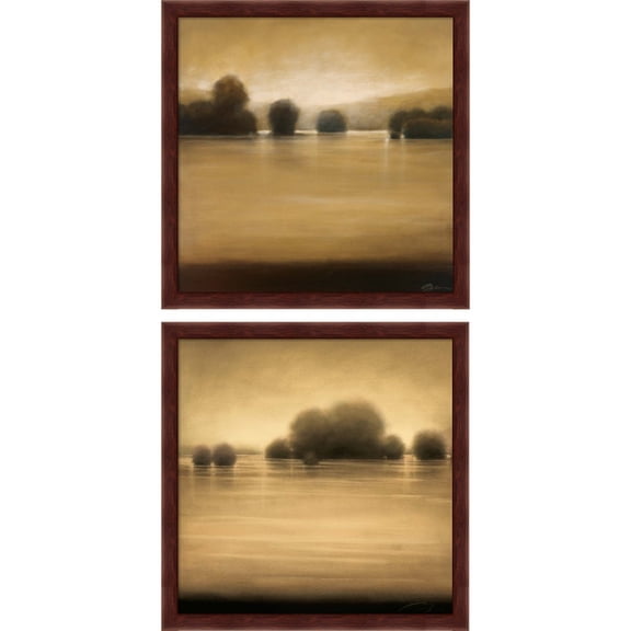 Great Art Now Wandering Dream by Gretchen Hess, 2 Piece Framed Art Set Each 13"W x 13"H