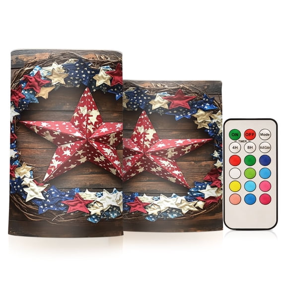 BZSMCE Flameless Candles LED Lights Realistic Of Stars Pattern Creativity Battery Candles