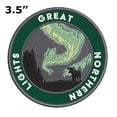 thumbnail image 2 of Great Northern Lights 3.5 Inch Iron Or Sew On Embroidered Fabric Badge Patch Seek Adventure, National Park Iconic Series, 2 of 2