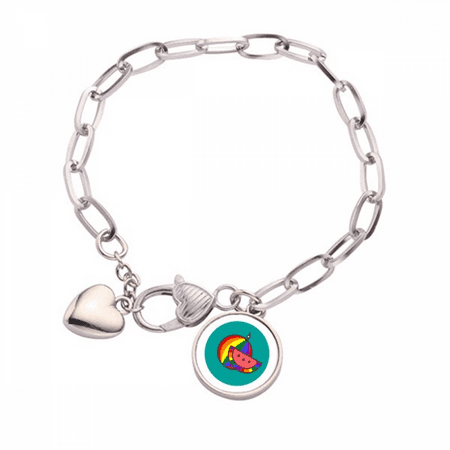 I Am A Queer LGBT Rainbow Heart Chain Bracelet Jewelry Charm Fashion
