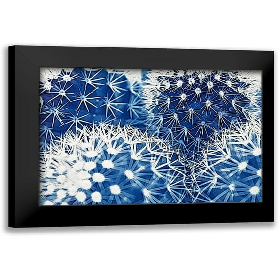 Vincze 14x11 Black Modern Framed Museum Art Print Titled - Blue and Prickly II