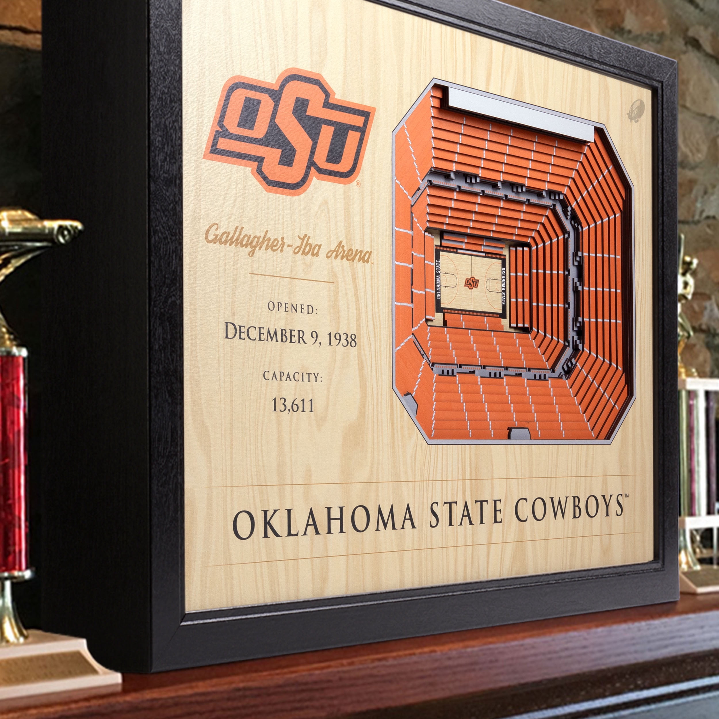 YouTheFan NCAA Oklahoma St. BB 25-Layer Stadiumview Wall Art