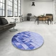 thumbnail image 4 of Ahgly Company Machine Washable Indoor Rectangle Transitional Blue Angel Blue Area Rugs, 5' x 7', 4 of 7