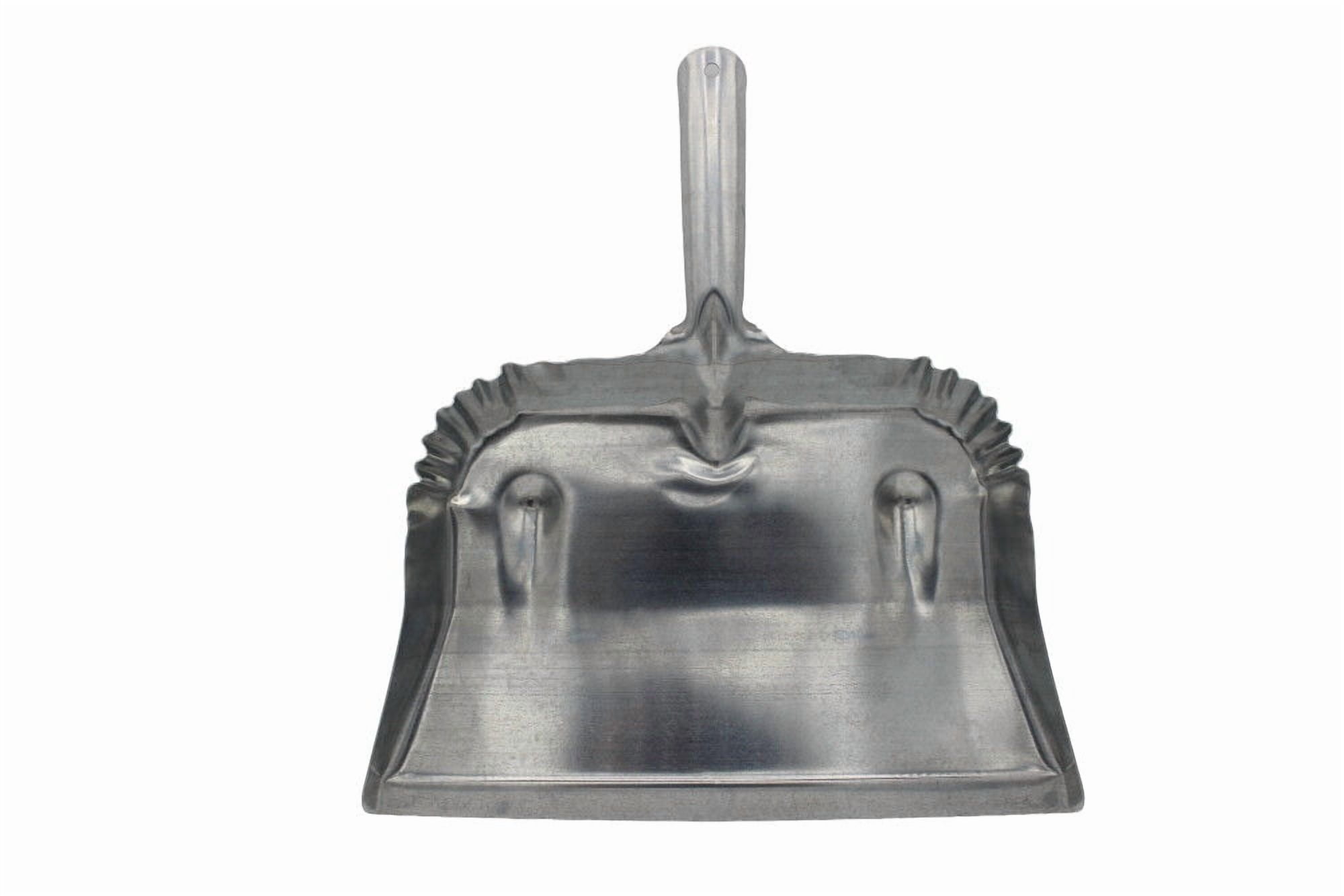 (2 pack) Fulton Heavy Duty Galvanized Steel Dustpan - Silver