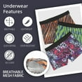 thumbnail image 4 of 3 PACK Big and Tall Mens Boxer Briefs Scrawl Print Plus Size Underwear Comfy Moisture Wicking Boxers, 4 of 5