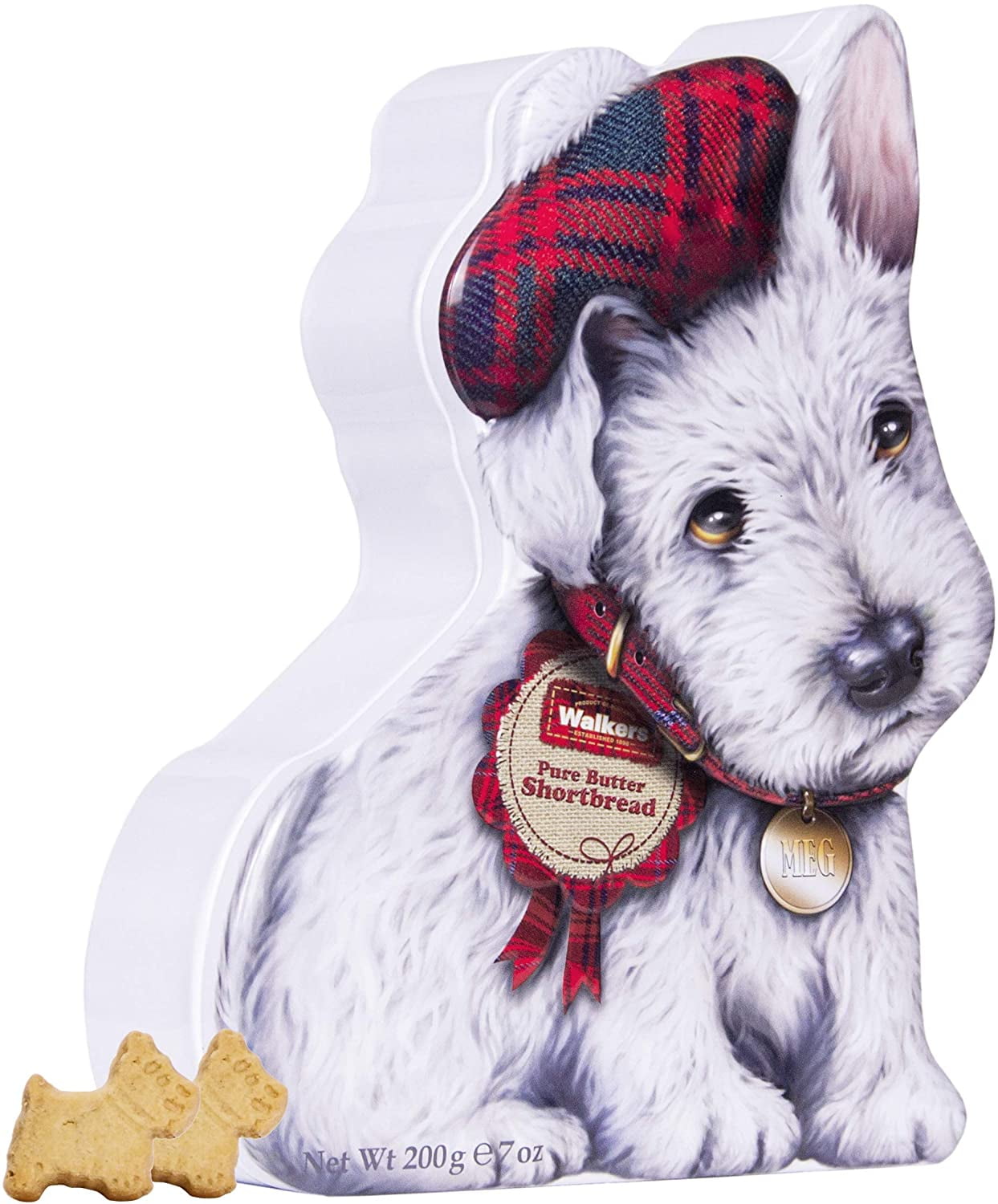 Walkers Shortbread Wee Scottie Dog Shaped Shortbread Cookie Gift Tin, 7