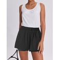 thumbnail image 4 of Pinspark 2 in 1 Athletic Shorts for Women, High Waisted Running Shorts with Zipper Pockets, 4 of 6