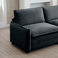 thumbnail image 6 of Grey Corduroy Fabric Ottoman Footstool - Stylish Retro Design for 2, 3, or 4-Seater Sofas, Ergonomic Comfort & Durable Construction, 6 of 8