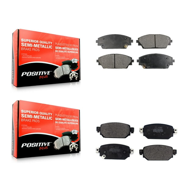 Positive Plus Front Rear Semi-Metallic Brake Pads Kit for Car 2019-2022 Mazda CX-3 KPF-100476