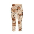 thumbnail image 4 of SwiftWear Women's Halloween Print Capris - High Waisted Slim Fit Capri Legging with Cute Pumpkin Ghost Pattern Stretch Fall Seasonal Pants S-3XL​, 4 of 5