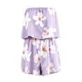 thumbnail image 6 of Shadoumai Bohemian Floral Print Off Shoulder Jumpsuit For Summer Casual Fashion Romper With Ruffle, 6 of 7